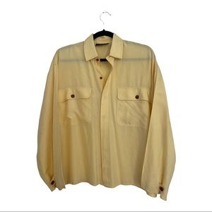 Yellow British Khaki Blouse w/ Pockets